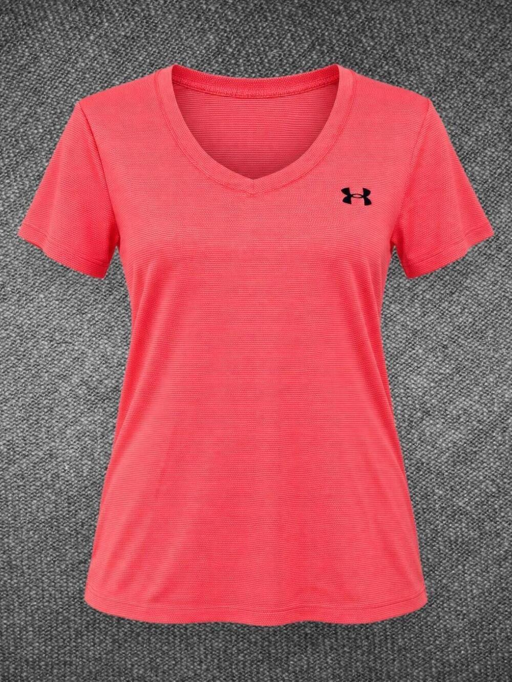 Under Armour Women’s Pink V-Neck Athletic Tee XS